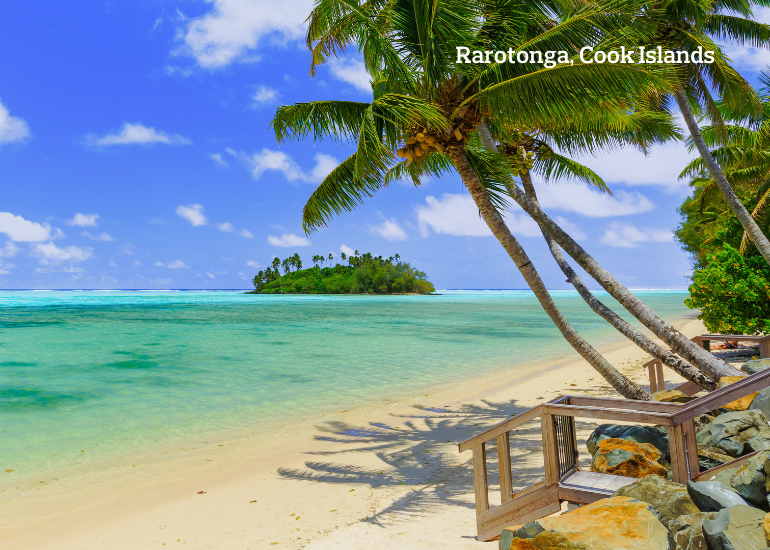 Clear turquoise waters of the Cook Islands