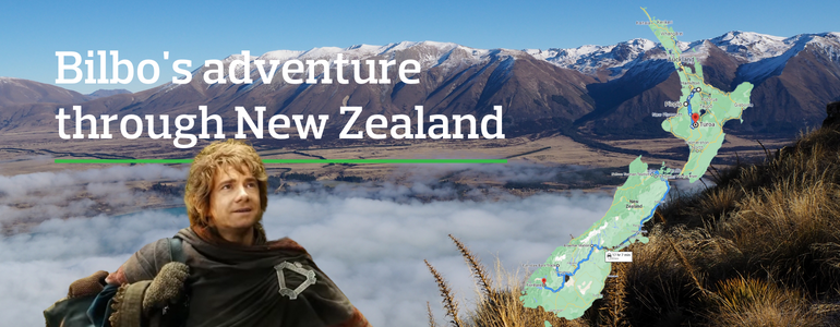 Bilbo's adventures through New Zealand.