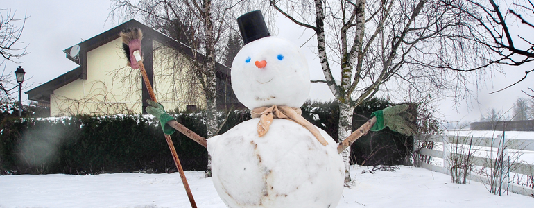 Snowman in Perfektenschlag