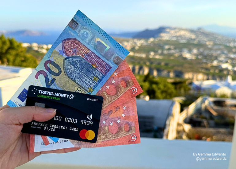 Cash and Currency Pass in Santorini by Gemma Edwards @gemma.edwardz