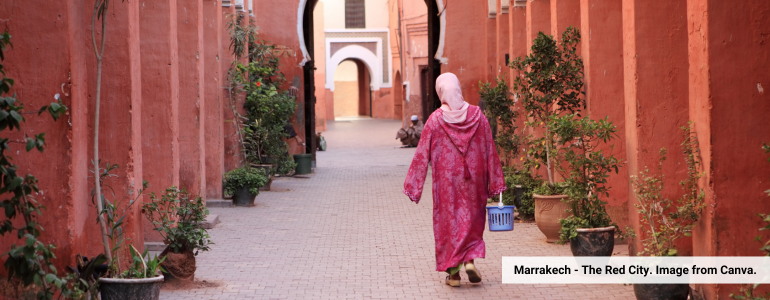 Marrakech - The Red City. Image from Canva