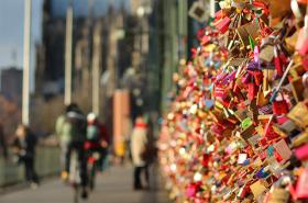 Locks on bridge