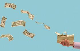 Money flying