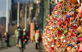 Locks on bridge